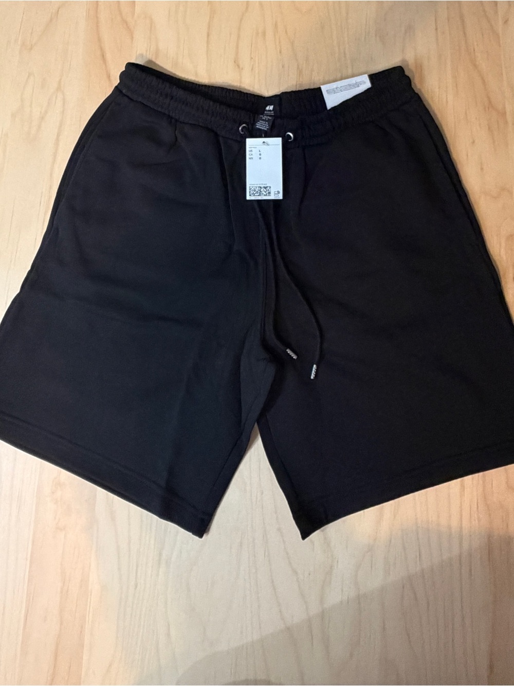 H&M Men's Black Drawstring Sweat Shorts